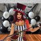 3 Pieces Lion Tamer Adult Costume with Gold Trimmed Garter Romper and Velvet Hat